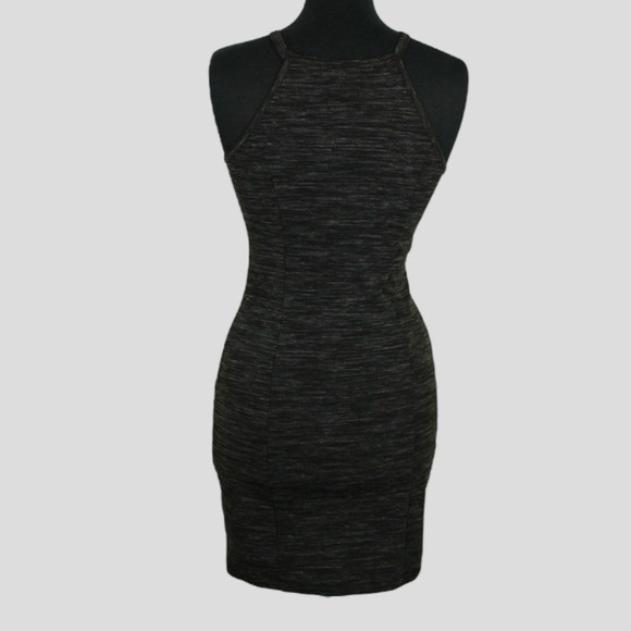 Garage Black Grey Marled Racerback Bodycon Mini Dress Women's Small - Picture 3 of 9